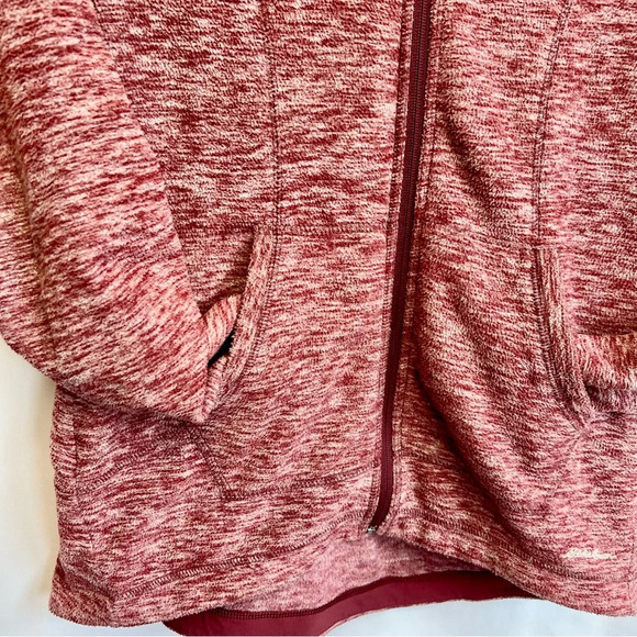 Eddie Bauer Dark Berry Burgundy RUN AROUND Quest Fleece Jacket Women Size Small - Picture 6 of 15